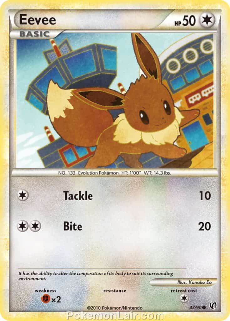 2010 Pokemon Trading Card Game HeartGold SoulSilver Undaunted Set – 47 Eevee