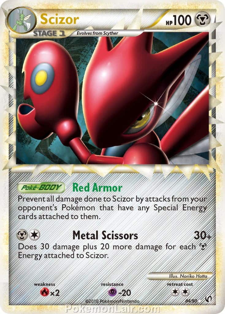 2010 Pokemon Trading Card Game HeartGold SoulSilver Undaunted Set – 84 Scizor