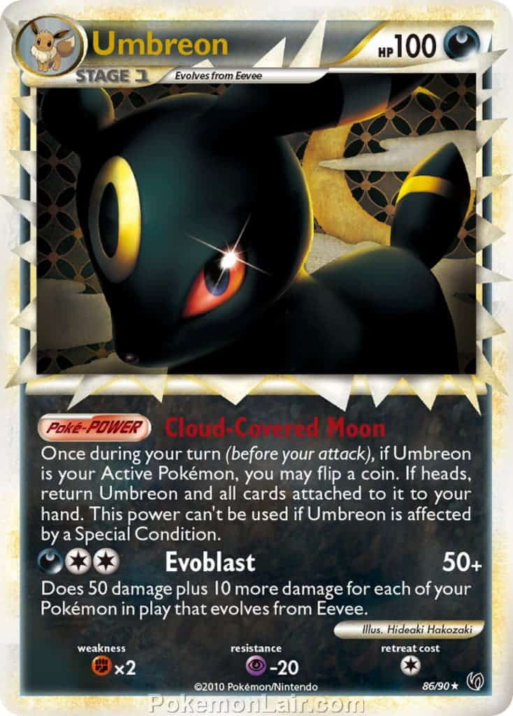 2010 Pokemon Trading Card Game HeartGold SoulSilver Undaunted Set – 86 Umbreon