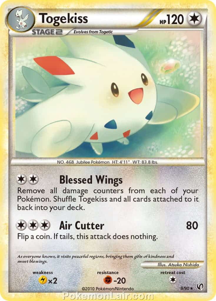 2010 Pokemon Trading Card Game HeartGold SoulSilver Undaunted Set – 9 Togekiss