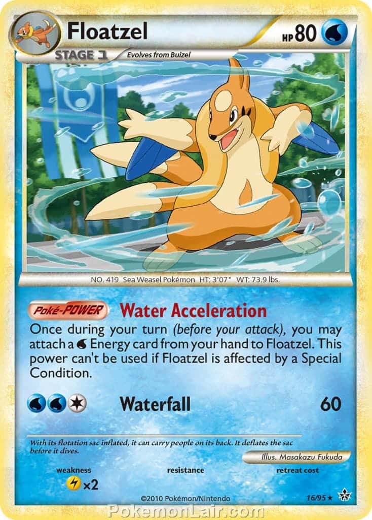 2010 Pokemon Trading Card Game HeartGold SoulSilver Unleashed Price List – 16 Floatzel