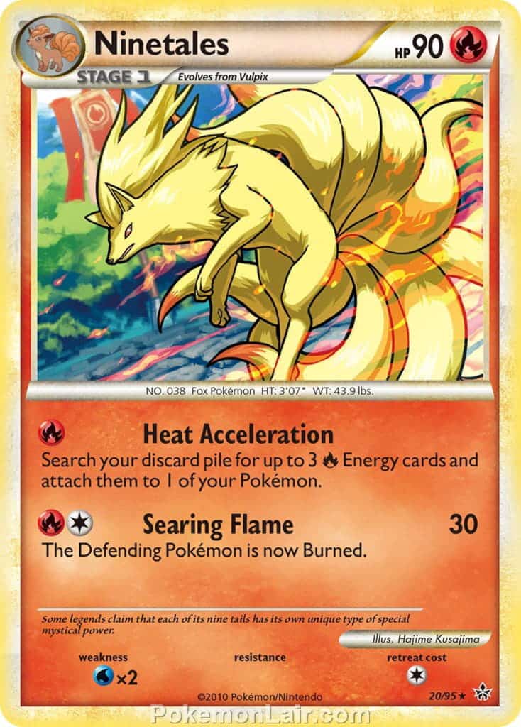 2010 Pokemon Trading Card Game HeartGold SoulSilver Unleashed Set – 20 Ninetales