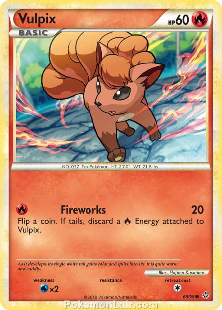 2010 Pokemon Trading Card Game HeartGold SoulSilver Unleashed Set – 68 Vulpix