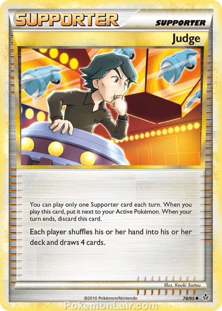 2010 Pokemon Trading Card Game HeartGold SoulSilver Unleashed Set – 78 Judge