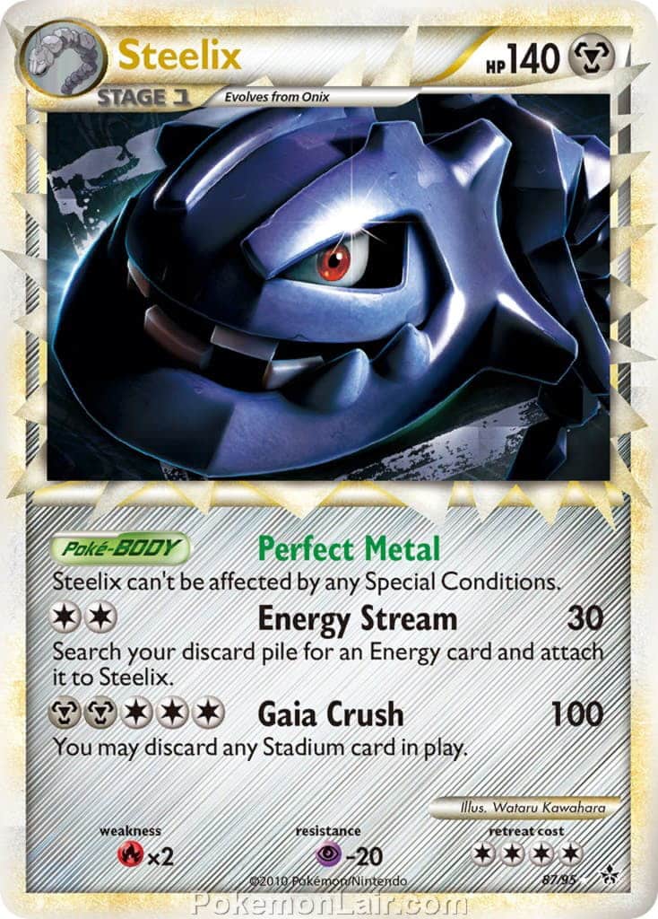 2010 Pokemon Trading Card Game HeartGold SoulSilver Unleashed Set – 87 Steelix