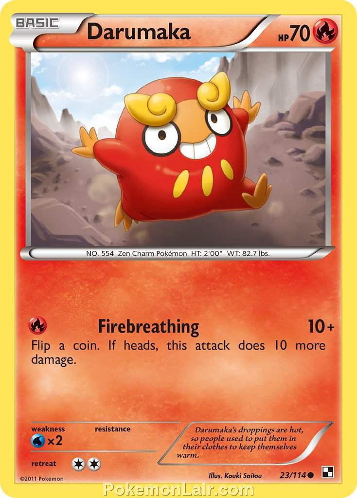 2011 Pokemon Trading Card Game Black and White Set –23 Darumaka