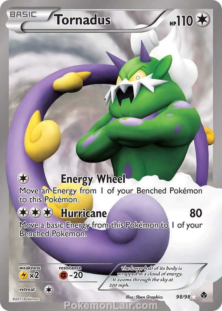 2011 Pokemon Trading Card Game Emerging Powers Price List – 98 Tornadus