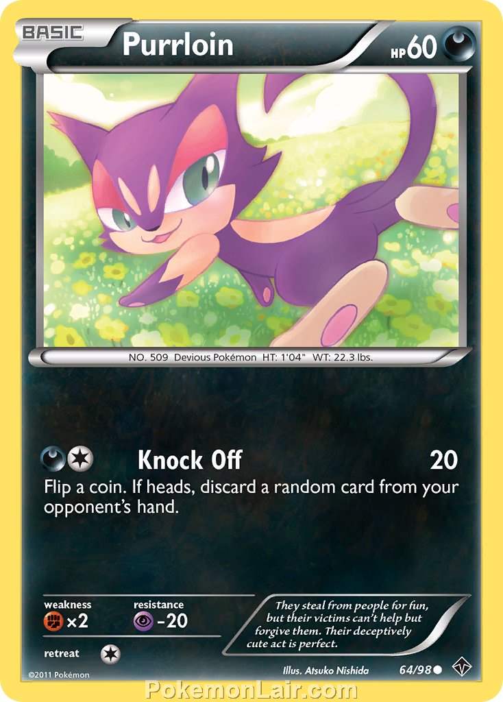 2011 Pokemon Trading Card Game Emerging Powers Set – 64 Purrloin