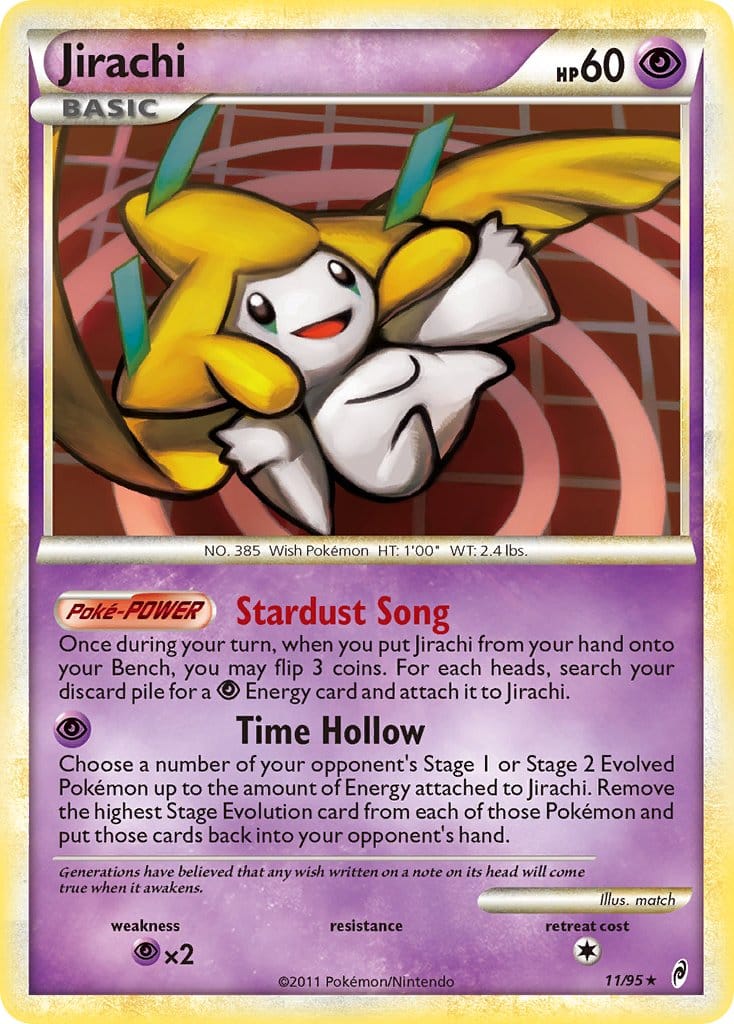 2011 Pokemon Trading Card Game HeartGold SoulSilver Call Of Legends Set – 11 Jirachi