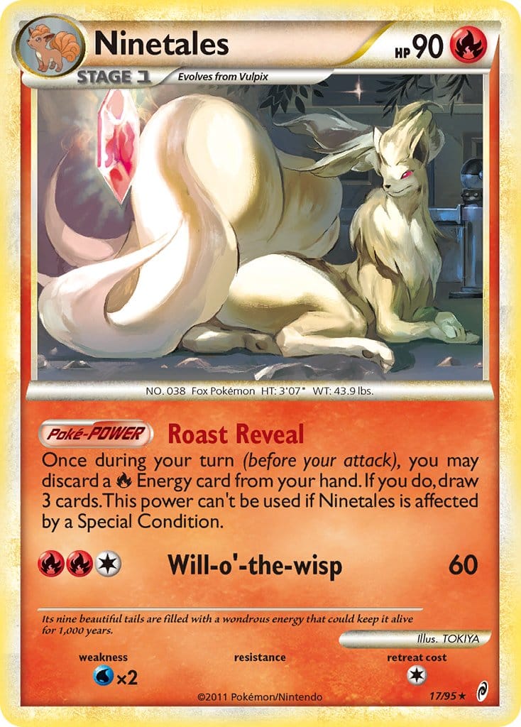 2011 Pokemon Trading Card Game HeartGold SoulSilver Call Of Legends Set – 17 Ninetales