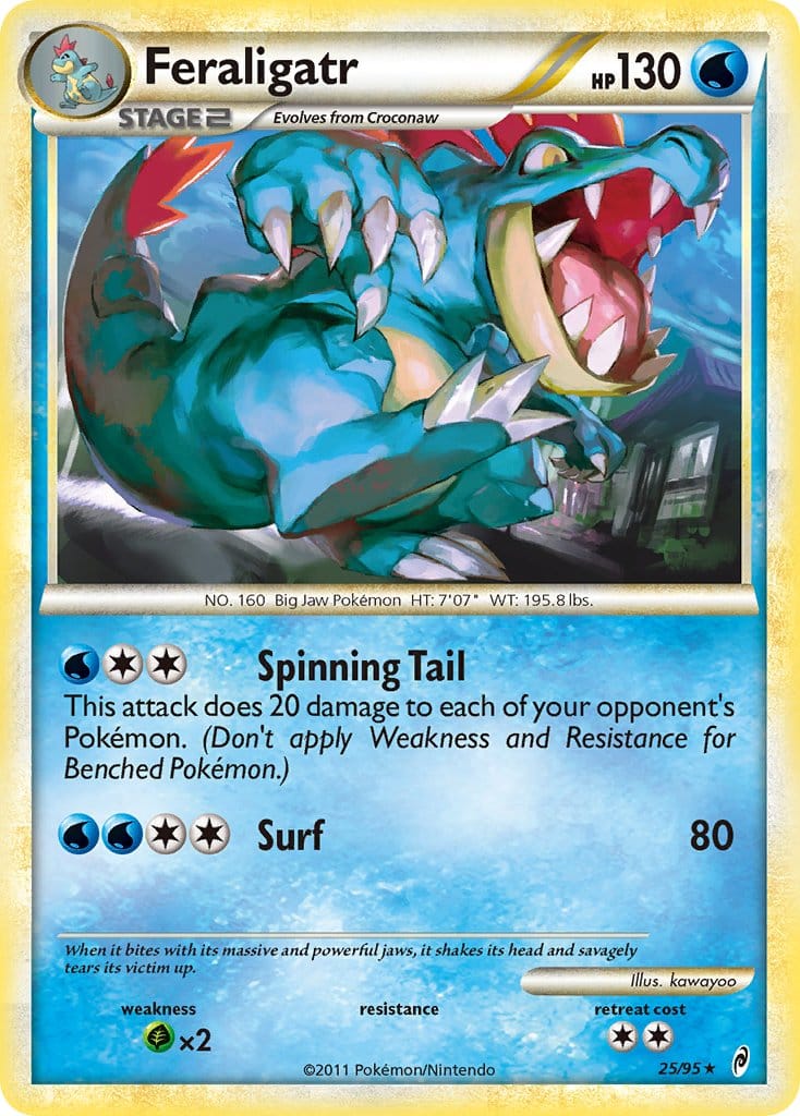 2011 Pokemon Trading Card Game HeartGold SoulSilver Call Of Legends Set – 25 Feraligatr