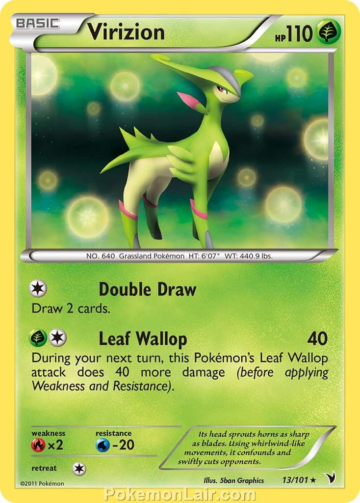 2011 Pokemon Trading Card Game Noble Victories Price List – 13 Virizion