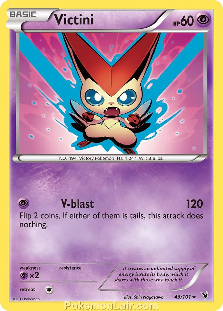 2011 Pokemon Trading Card Game Noble Victories Price List – 43 Victini