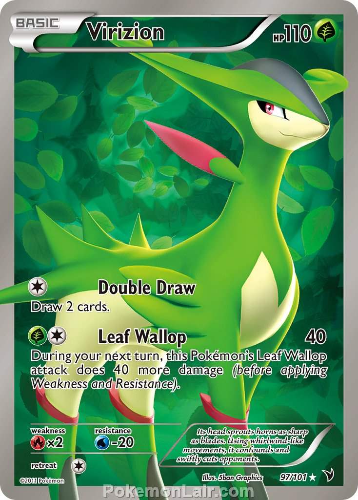 2011 Pokemon Trading Card Game Noble Victories Price List – 97 Virizion