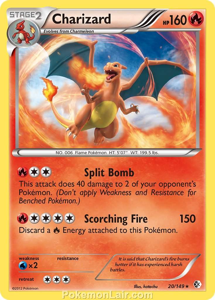 2012 Pokemon Trading Card Game Boundaries Crossed Price List – 20 Charizard