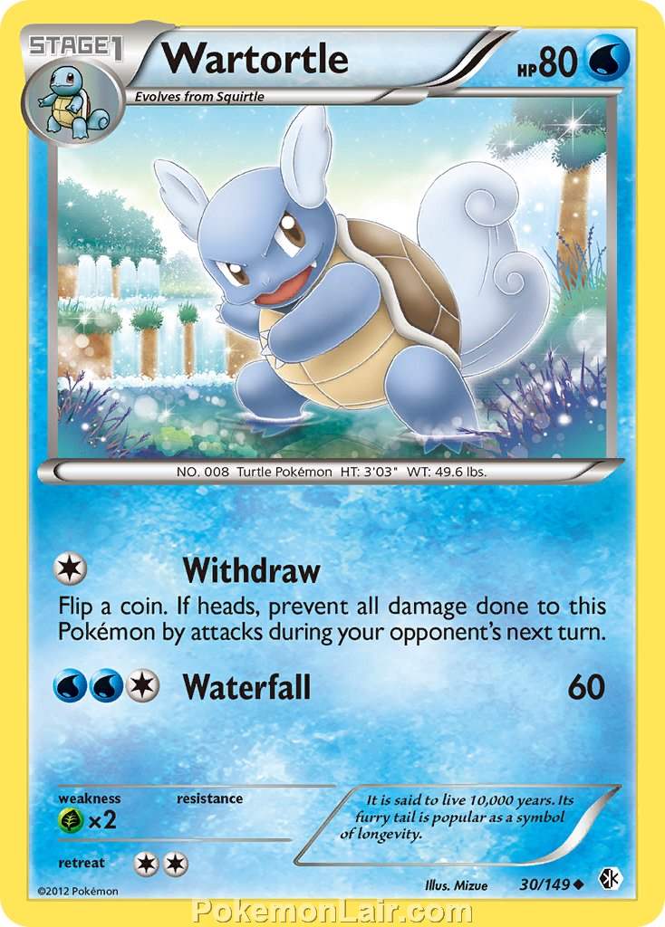 2012 Pokemon Trading Card Game Boundaries Crossed Price List – 30 Wartortle