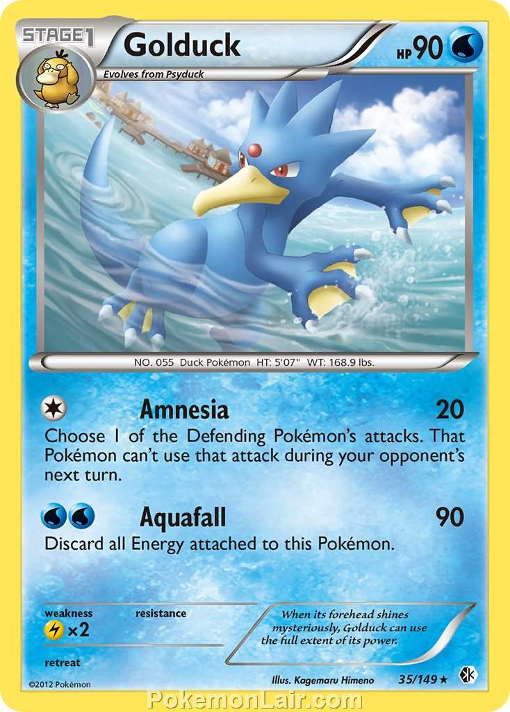 2012 Pokemon Trading Card Game Boundaries Crossed Price List – 35 Golduck