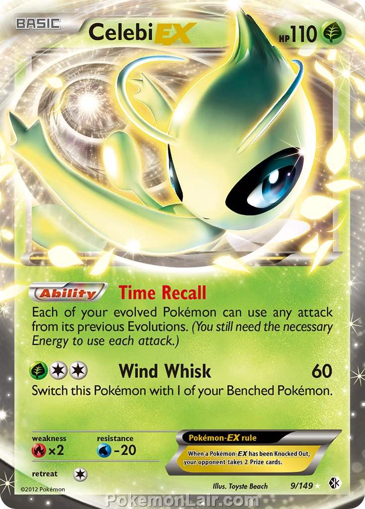 2012 Pokemon Trading Card Game Boundaries Crossed Price List – 9 Celebi EX