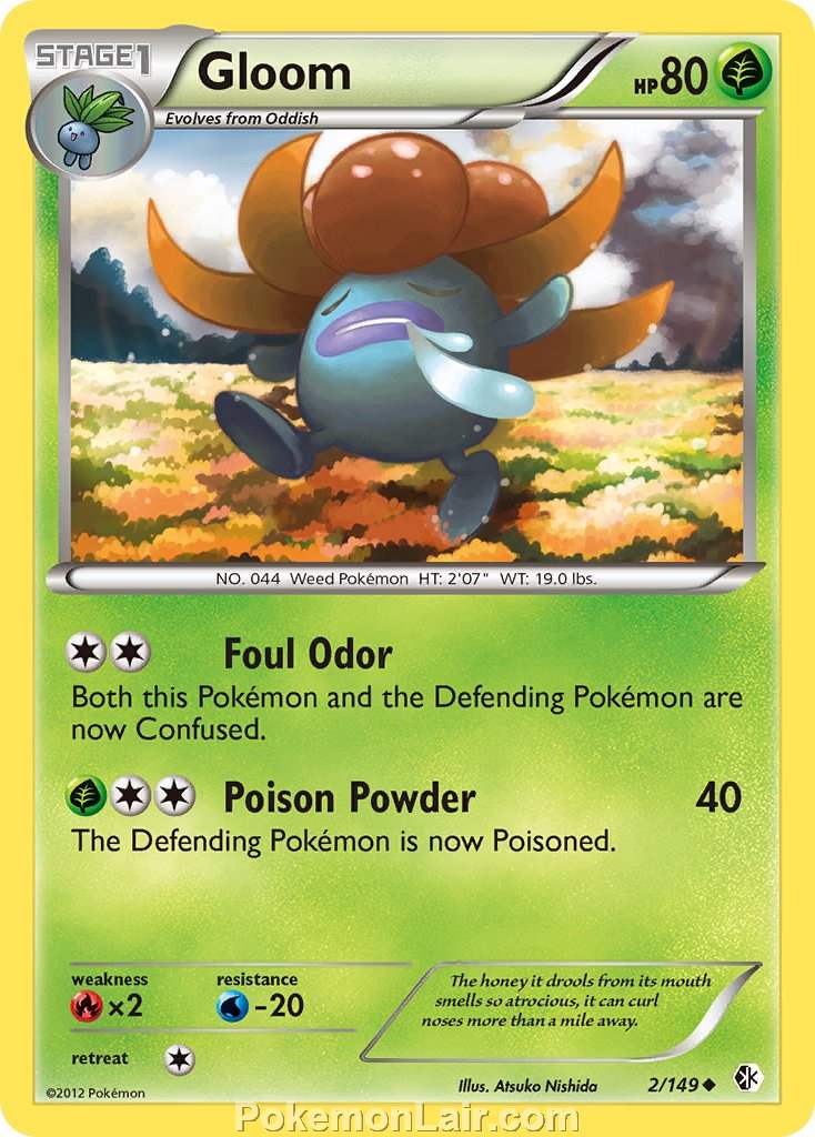 2012 Pokemon Trading Card Game Boundaries Crossed Set – 2 Gloom