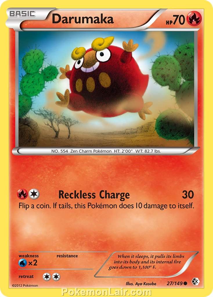 2012 Pokemon Trading Card Game Boundaries Crossed Set – 27 Darumaka