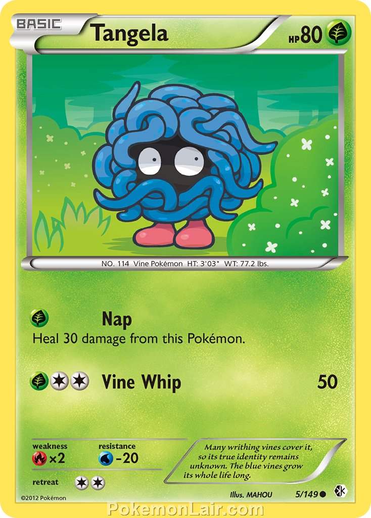 2012 Pokemon Trading Card Game Boundaries Crossed Set – 5 Tangela