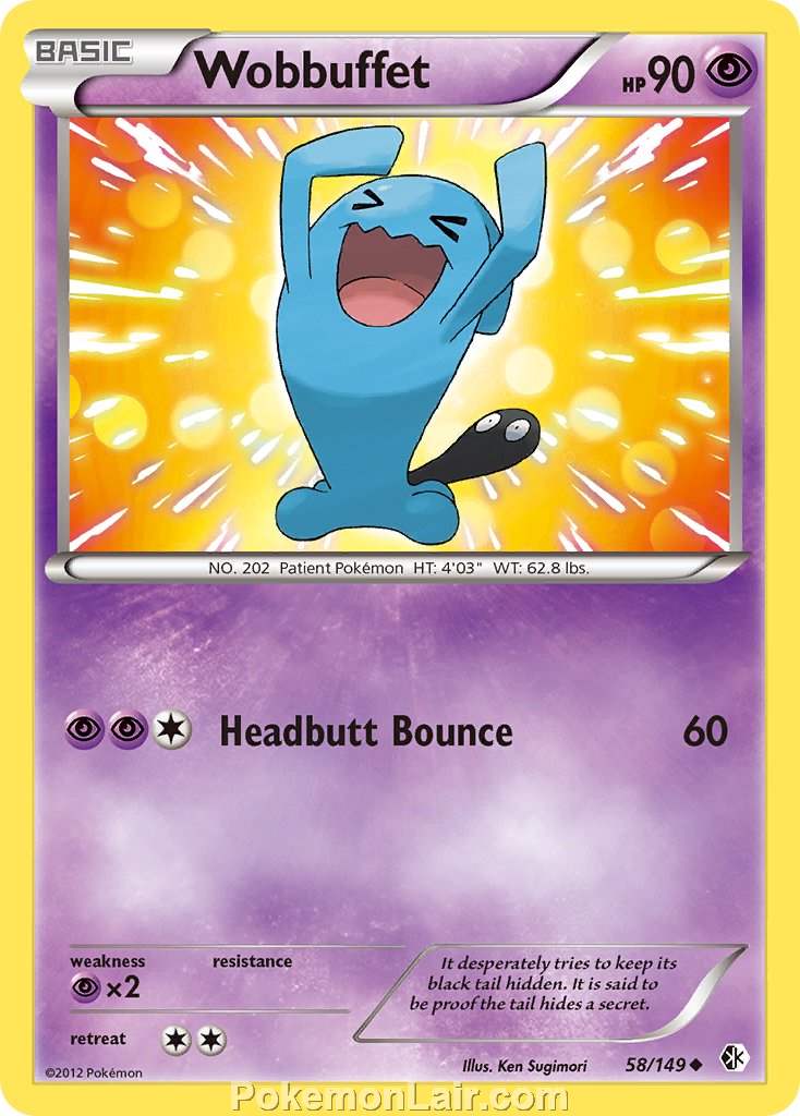 2012 Pokemon Trading Card Game Boundaries Crossed Set – 58 Wobbuffet