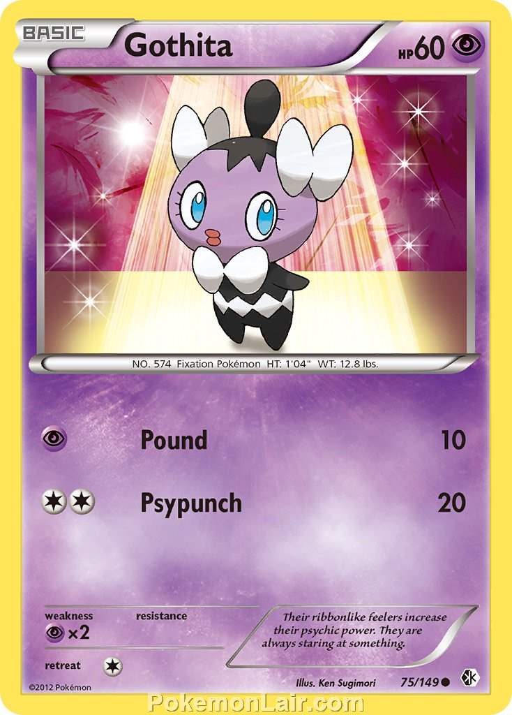 2012 Pokemon Trading Card Game Boundaries Crossed Set – 75 Gothita