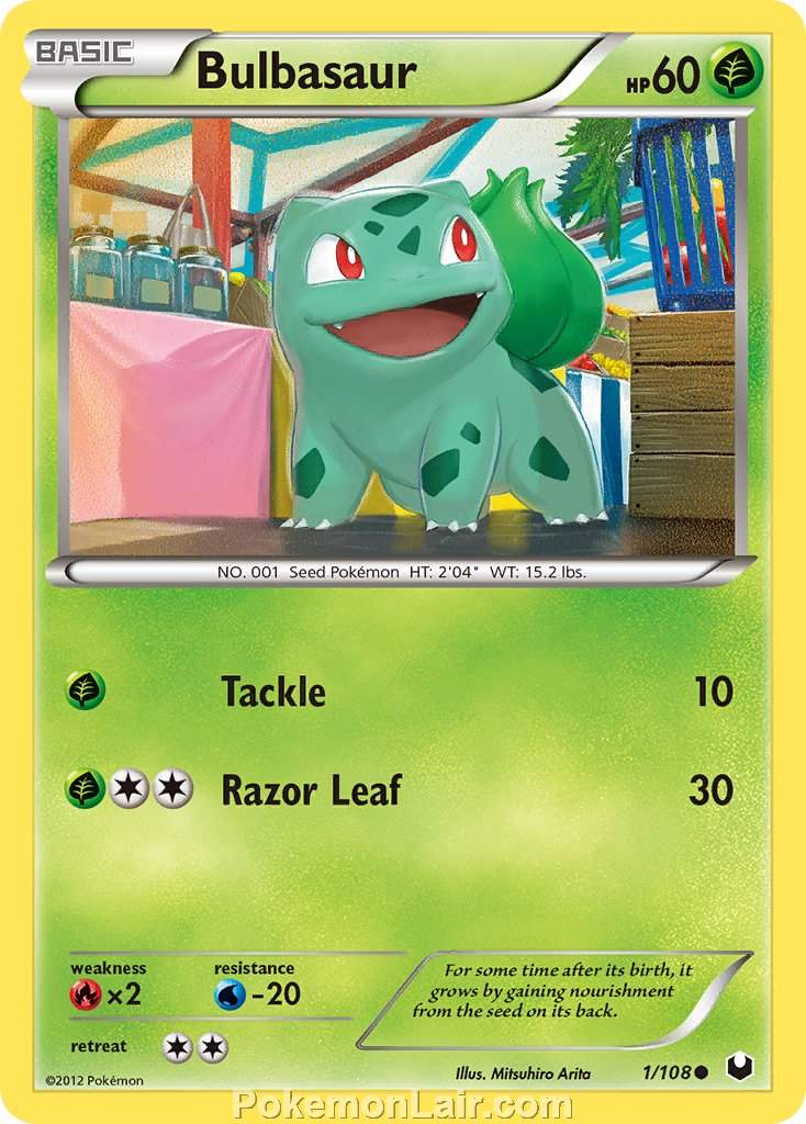 2012 Pokemon Trading Card Game Dark Explorers Price List – 1 Bulbasaur