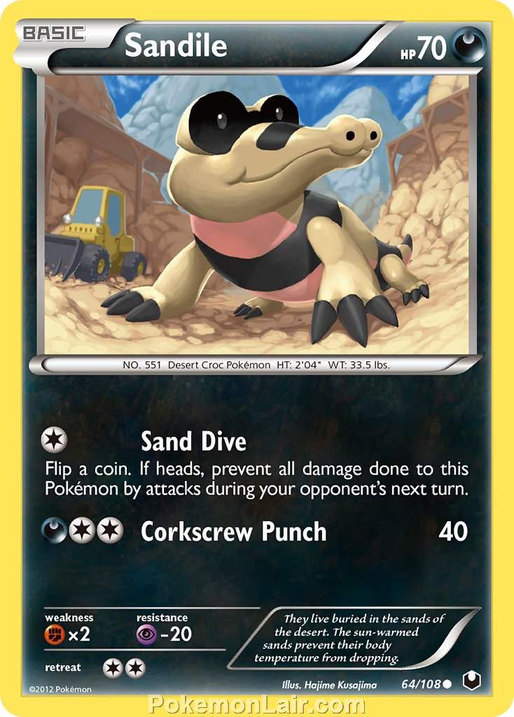 2012 Pokemon Trading Card Game Dark Explorers Price List – 64 Sandile