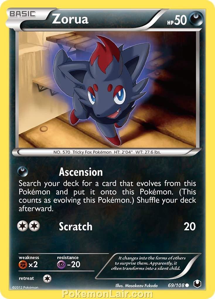 2012 Pokemon Trading Card Game Dark Explorers Price List – 69 Zorua