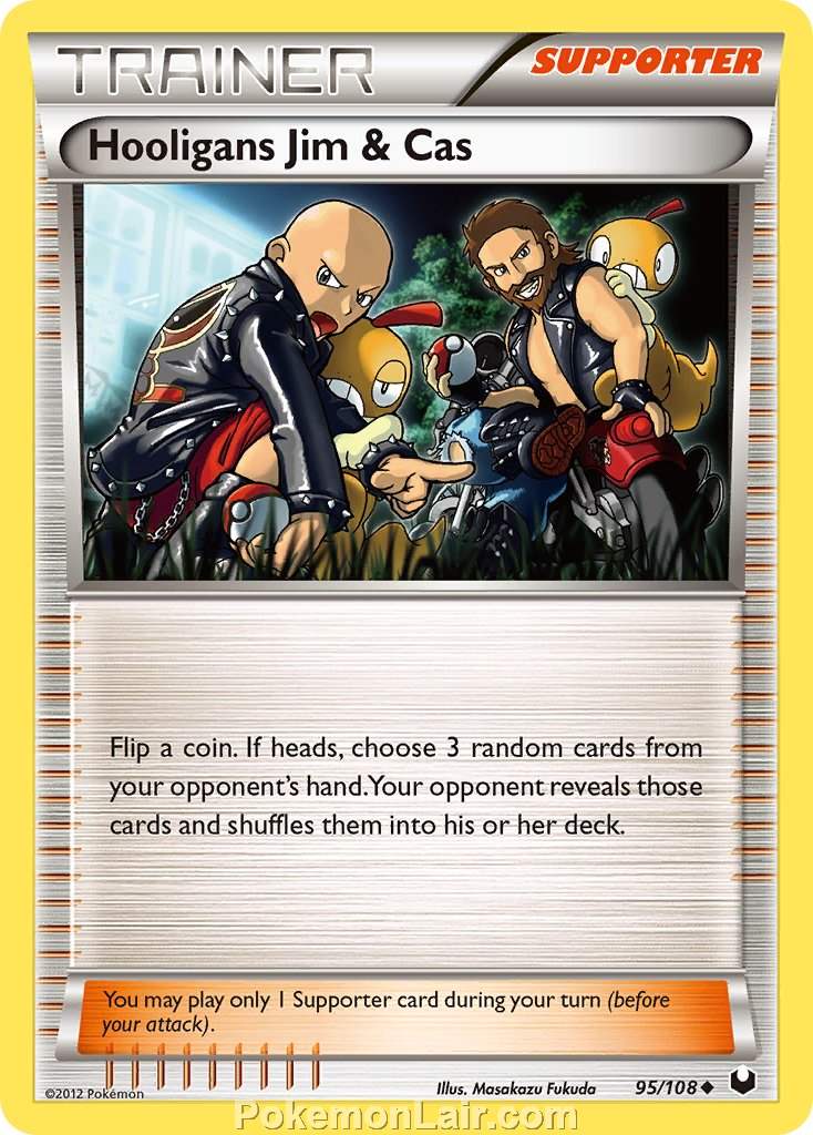 2012 Pokemon Trading Card Game Dark Explorers Price List – 95 Hooligans Jim and Cas