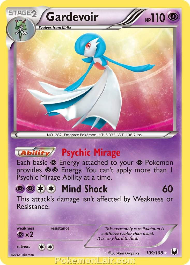 2012 Pokemon Trading Card Game Dark Explorers Set – 109 Gardevoir