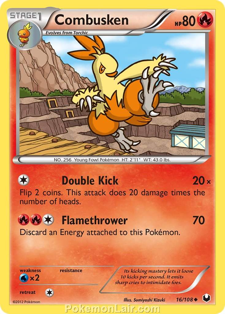 2012 Pokemon Trading Card Game Dark Explorers Set – 16 Combusken