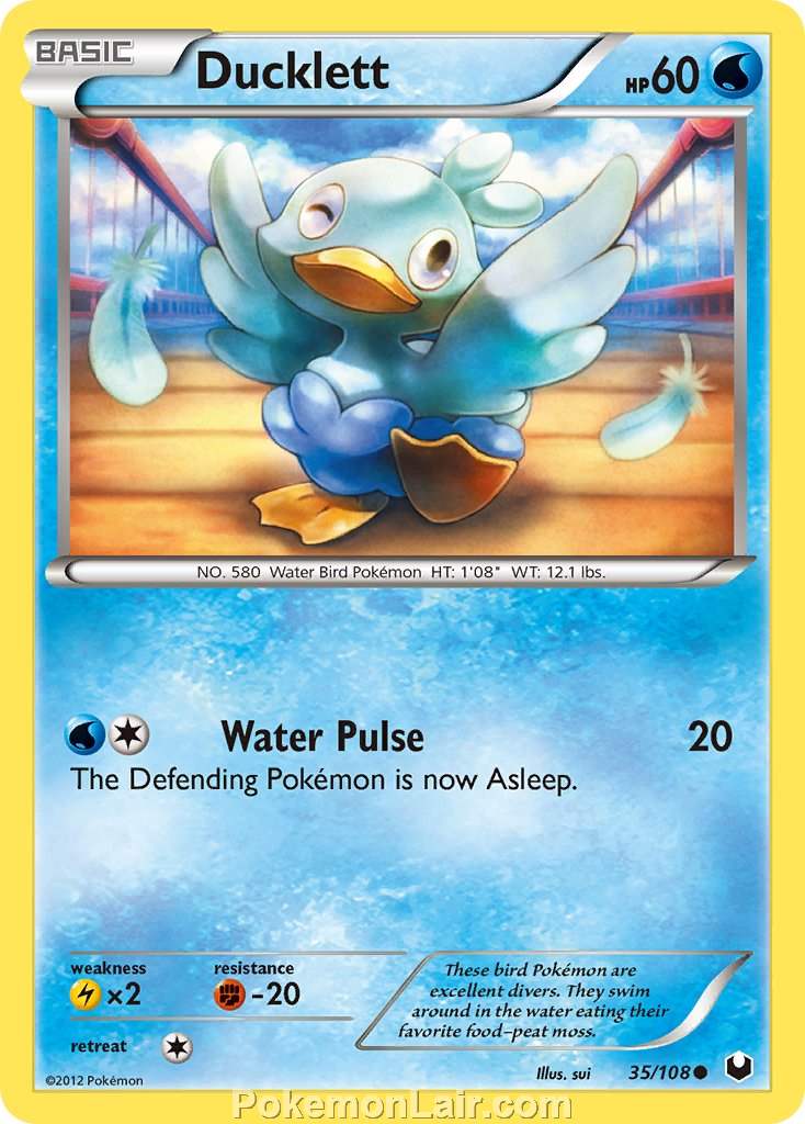 2012 Pokemon Trading Card Game Dark Explorers Set – 35 Ducklett