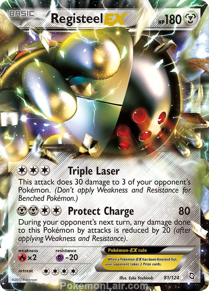 2012 Pokemon Trading Card Game Dragons Exalted Price List – 81 Registeel EX