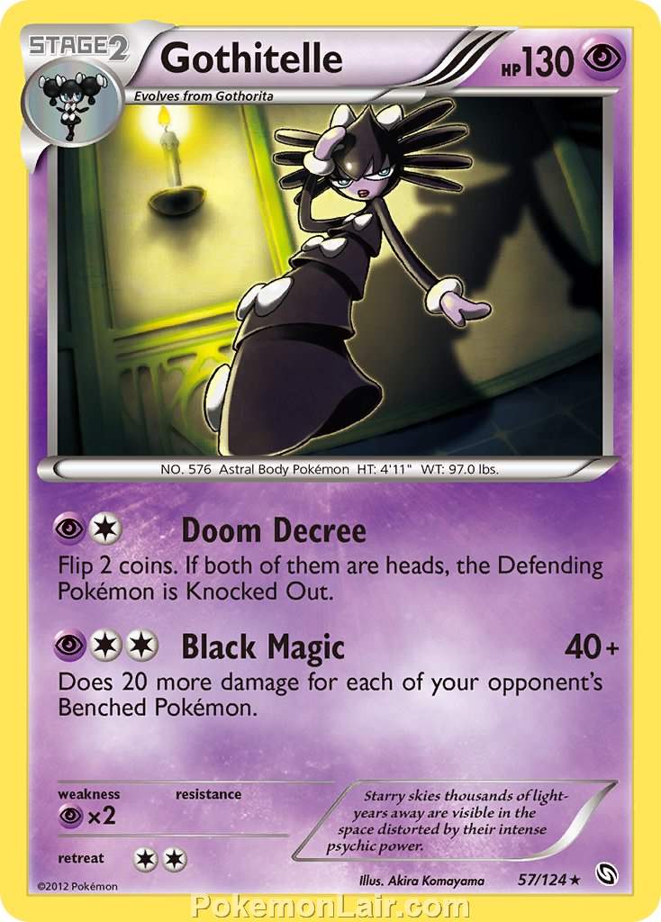 2012 Pokemon Trading Card Game Dragons Exalted Set – 57 Gothitelle