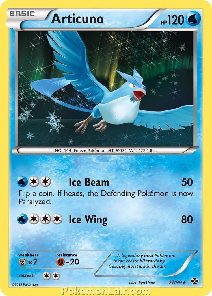 2012 Pokemon Trading Card Game Next Destinies Price List – 27 Articuno