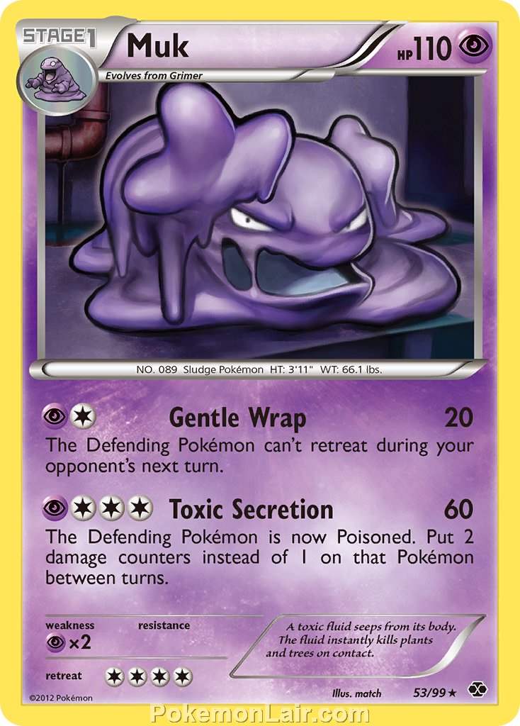 2012 Pokemon Trading Card Game Next Destinies Price List – 53 Muk