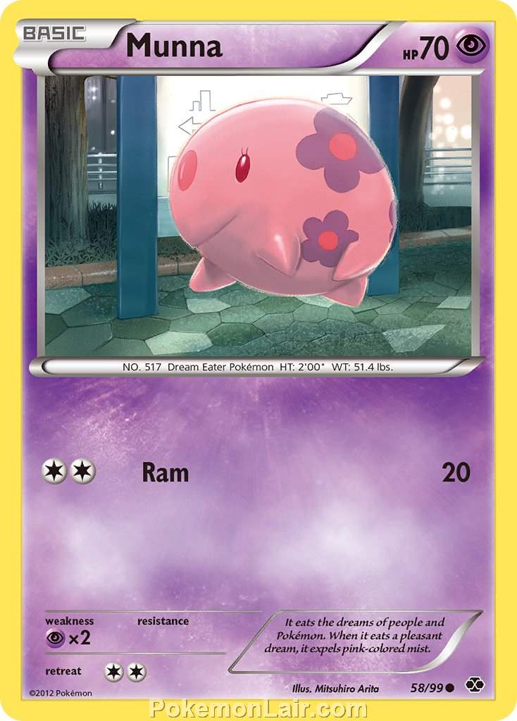 2012 Pokemon Trading Card Game Next Destinies Price List – 58 Munna