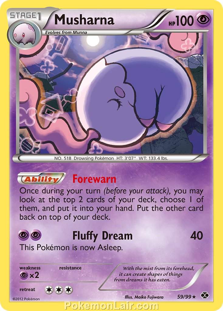 2012 Pokemon Trading Card Game Next Destinies Price List – 59 Musharna