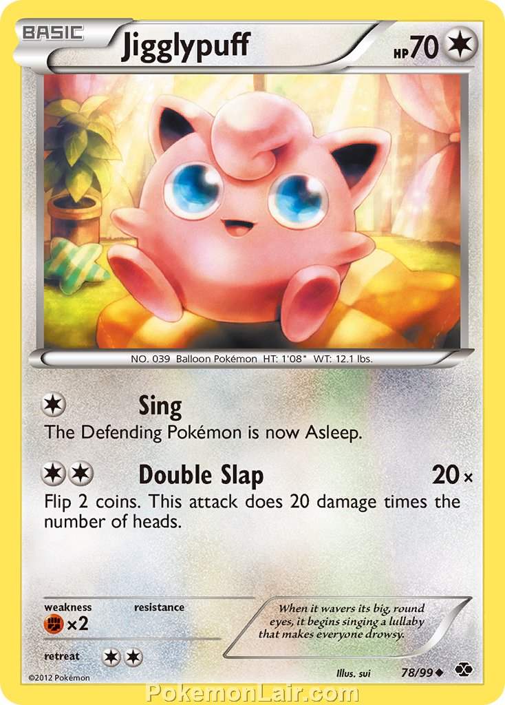 2012 Pokemon Trading Card Game Next Destinies Price List – 78 Jigglypuff