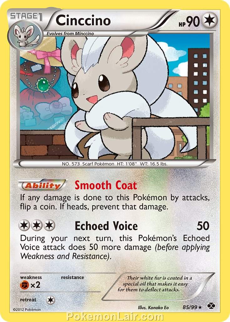 2012 Pokemon Trading Card Game Next Destinies Price List – 85 Cinccino