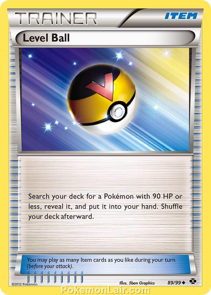 2012 Pokemon Trading Card Game Next Destinies Price List – 89 Level Ball