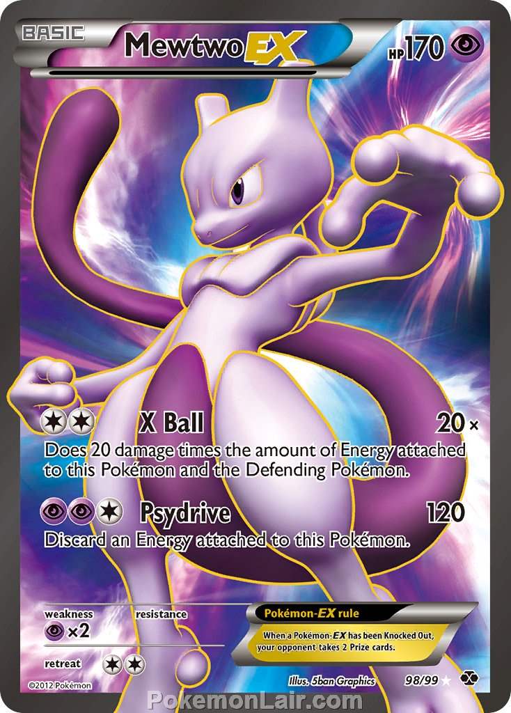 2012 Pokemon Trading Card Game Next Destinies Price List – 98 Mewtwo EX