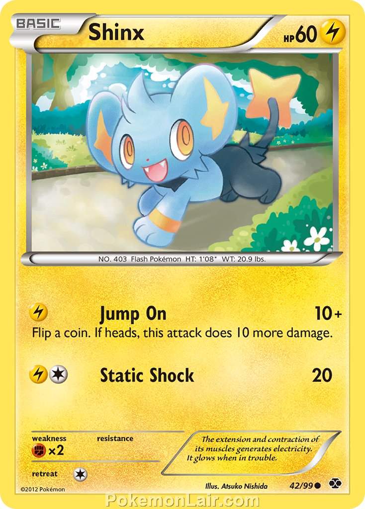 2012 Pokemon Trading Card Game Next Destinies Set – 42 Shinx