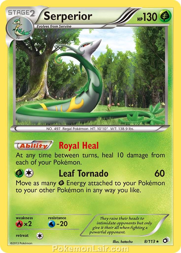 2013 Pokemon Trading Card Game Legendary Treasures Price List – 08 Serperior