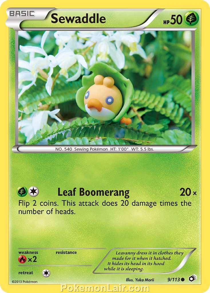 2013 Pokemon Trading Card Game Legendary Treasures Price List – 09 Sewaddle