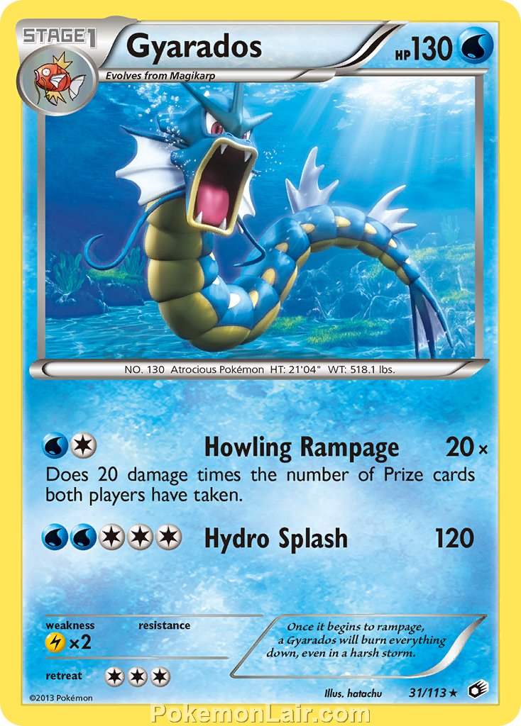 2013 Pokemon Trading Card Game Legendary Treasures Price List – 31 Gyarados