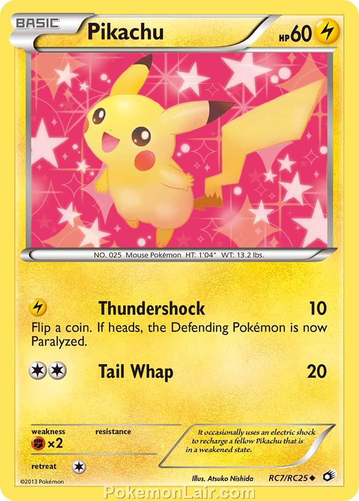 2013 Pokemon Trading Card Game Legendary Treasures Price List – RC7 Pikachu