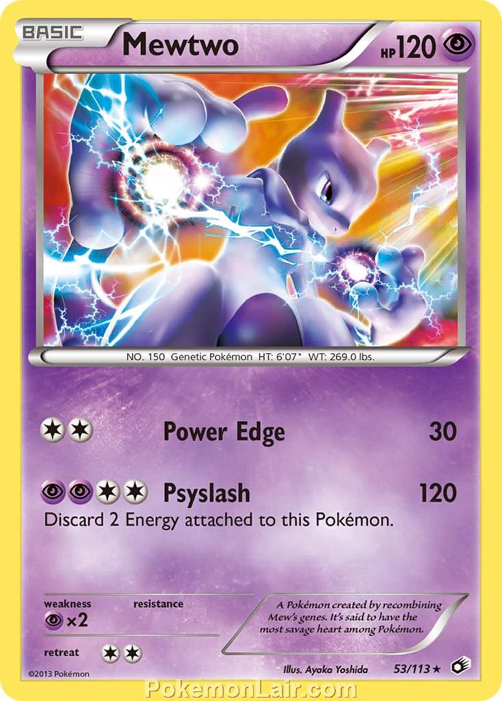 2013 Pokemon Trading Card Game Legendary Treasures Set – 53 Mewtwo